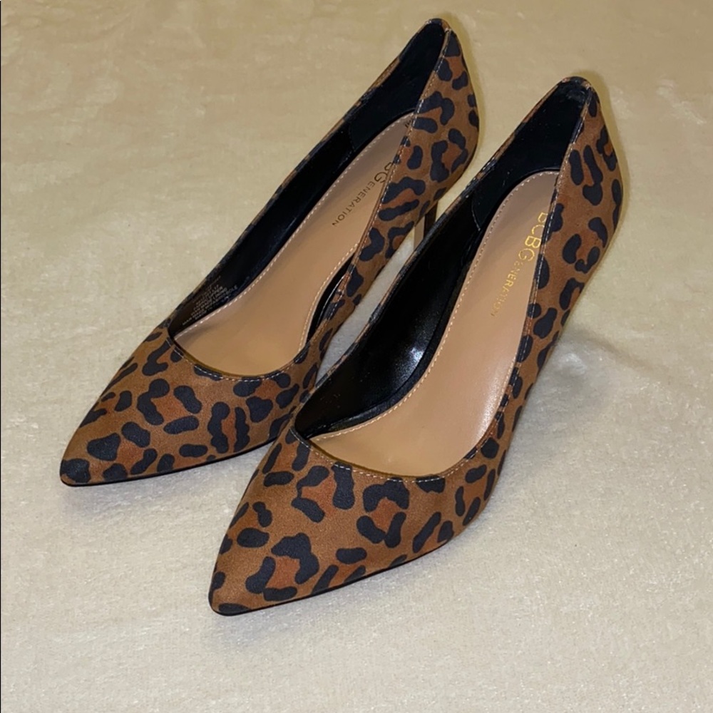 Bcbgeneration Leopard Print Heels Size 7 - image 1